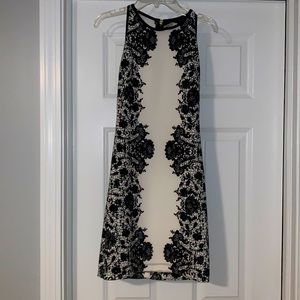Black and white short dress